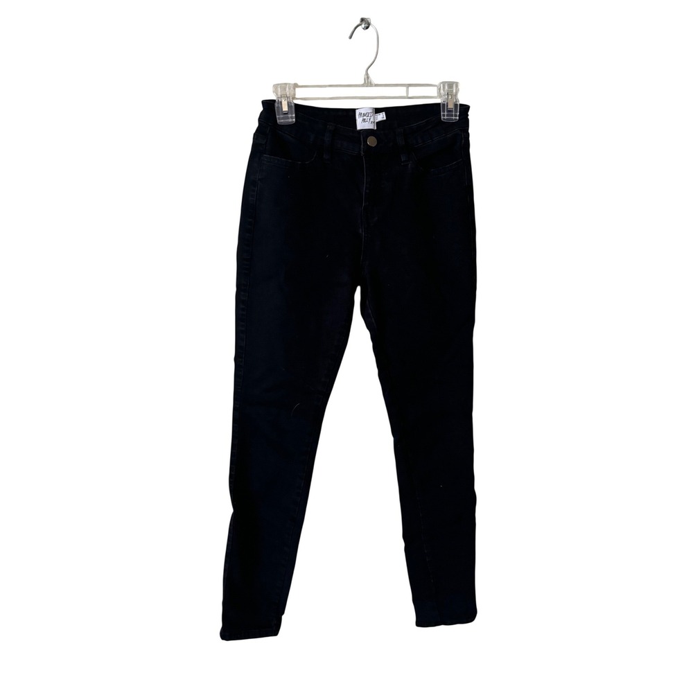 Princess Polly Women's Black High Rise Stretch Denim Skinny Jeans Size 6